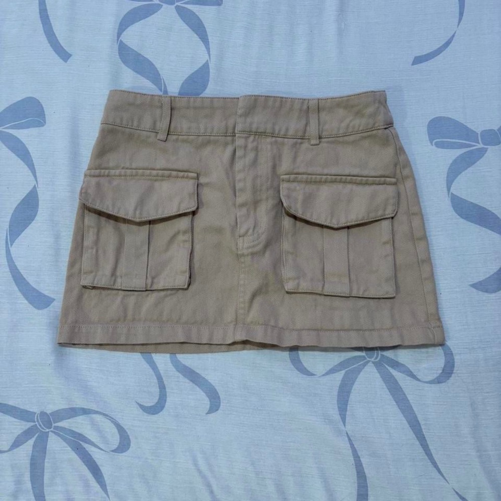 Shein Tan Mini Skirt with Pockets